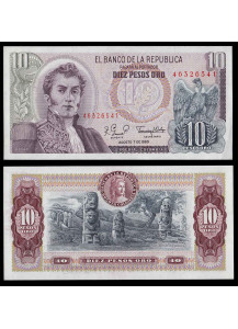 ARGENTINA 10 Pesos Oro 1980 Fior di Stampa